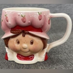 Vintage Strawberry Shortcake 1980s Porcelain Figural Face Mug Cup Rare